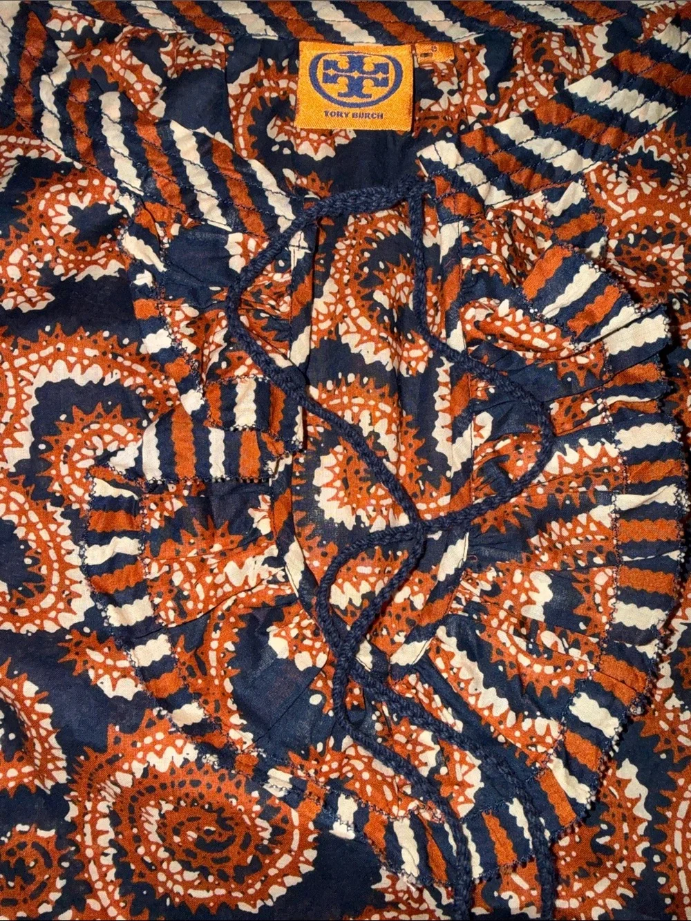 Tory Burch Gwenna Jacquard Ruffle Tunic